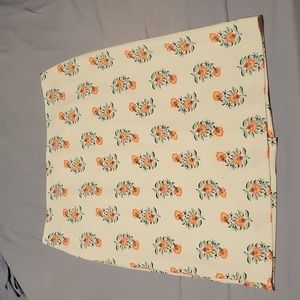 Ann Taylor orange floral a line skirt